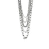 Ashley Gold Stainless Steel 5 Chain Attached Necklace