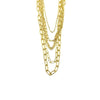 Ashley Gold Stainless Steel 5 Chain Attached Necklace