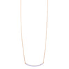 Ashley Gold Sterling Silver Curved CZ Bar Design Necklace