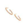 Ashley Gold Sterling Silver Gold Plated CZ Inside/Outside .75 Diameter Open Hoop Earrings