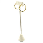 Ashley Gold Stainless Steel Gold Plated Assorted Pear Shape CZ Hoop Earrings