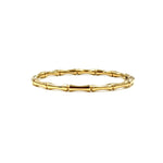 Ashley Gold Stainless Steel Closed Bamboo Design Bangle Bracelet