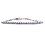 Ashley Gold Sterling Silver Colored CZ Tennis Bracelet