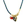 Ashley Gold Stainless Steel Gold Plated Double Charm Cord Necklace