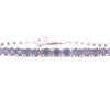 Ashley Gold Sterling Silver Colored CZ Tennis Bracelet