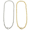 Ashley Gold Stainless Steel Toggle Flattened Link Chain Design Necklace