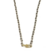 Ashley Gold Stainless Steel CZ Double Bike Link Design Necklace