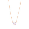 Ashley Gold Sterling Silver Gold Plated Double CZ's Pendant Necklace