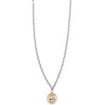 Ashley Gold Stainless Steel Diamond Cut Chain And Elephant Coin Pendent Necklace