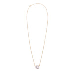 Ashley Gold Sterling Silver Gold Plated Double CZ's Pendant Necklace