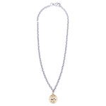 Ashley Gold Stainless Steel Diamond Cut Chain And Elephant Coin Pendent Necklace
