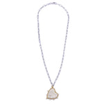 Ashley Gold Stainless Steel CZ Encrusted Spike Heart Pendant Necklace