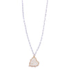 Ashley Gold Stainless Steel CZ Encrusted Spike Heart Pendant Necklace