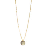 Ashley Gold Sterling Silver Gold Plated Floating Disc Circle Pendant Necklace