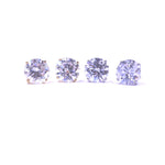 Ashley Gold Sterling Silver Gold Plated Single CZ Stud Earrings