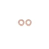 Ashley Gold Sterling Silver Gold Plated CZ Open Circle Design Stud Earrings
