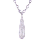 Ashley Gold Stainless Steel CZ By The Yard Teardrop Necklace