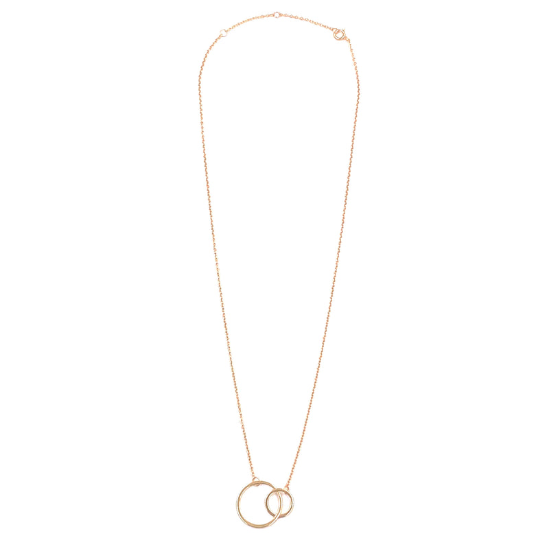 Ashley Gold Sterling Silver Gold Plated Small And Large Intertwined Circle Necklace