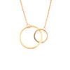 Ashley Gold Sterling Silver Gold Plated Small And Large Intertwined Circle Necklace