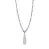 Ashley Gold Stainless Steel CZ By The Yard Teardrop Necklace