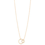 Ashley Gold Sterling Silver Gold Plated Small And Large Intertwined Circle Necklace