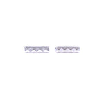 Ashley Gold Sterling Silver Cut Out Bar Stud Earrings