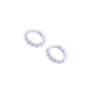 Ashley Gold Sterling Silver Mini Bead Design Hoop Earrings
