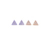 Ashley Gold Sterling Silver Triangle Cluster CZ Design Stud Earrings