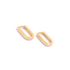 Ashley Gold Sterling Silver Gold Plated Mini Oval Earrings