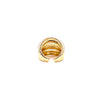 Ashley Gold Stainless Steel Gold Plated 3 Bar Dome Shape Design Ring