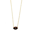 Ashley Gold Stainless Steel Gold Plated Link Chain With Enamel Evil Eye and CZ Necklace