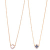 Ashley Gold Sterling Silver Gold Plated CZ Enamel Clover Pendant Necklace