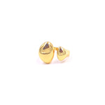 Ashley Gold Stainless Steel Gold Plated Double Teardrop Adjustable Ring