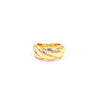 Ashley Gold Stainless Steel Gold Plated Angle Wave Ring
