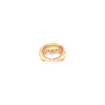 Ashley Gold Stainless Steel Gold Plated Angle Wave Ring