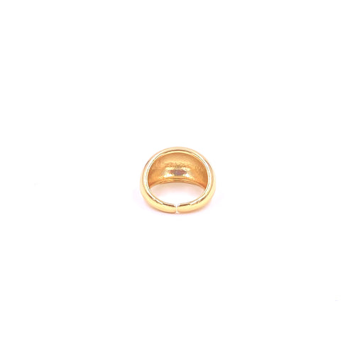 Ashley Gold Stainless Steel Gold Plated Dome Ring