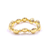 Ashley Gold Stainless Steel Round Flat Ball Beaded Stretch Bracelet
