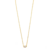 Ashley Gold Sterling Silver  Marquise Shape CZ Design Halo Necklace
