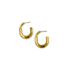Ashley Gold Stainless Steel Open Hoop Shape Design Earrings