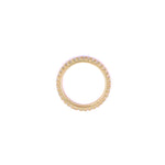 Ashley Gold Sterling Silver Gold Plated Prong Set Eternity CZ Band Ring