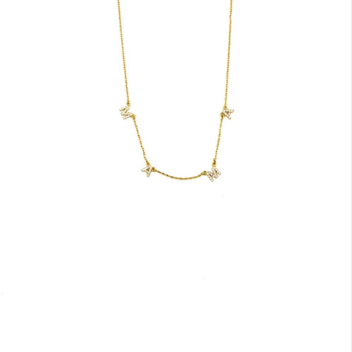 Ashley Gold Sterling Silver CZ Encrusted "MAMA" Necklace