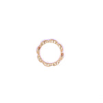 Ashley Gold Sterling Silver Gold Plated Alternating Oval CZ Band Ring