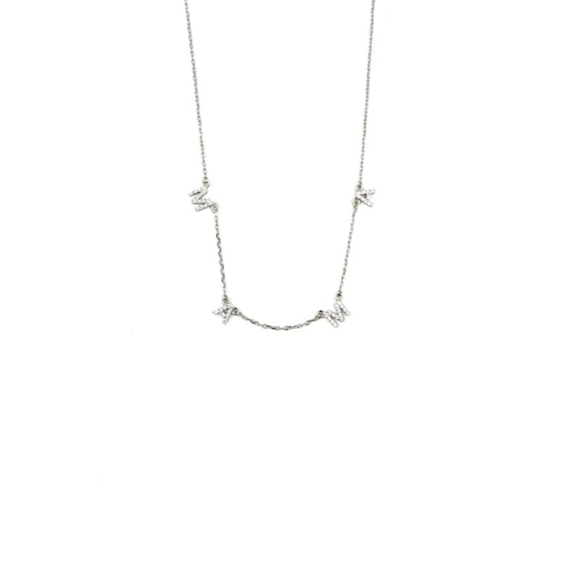 Ashley Gold Sterling Silver CZ Encrusted "MAMA" Necklace