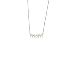 Ashley Gold Sterling Silver CZ "MOM" Pendant Necklace