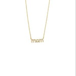 Ashley Gold Sterling Silver CZ "MOM" Pendant Necklace