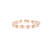 Ashley Gold Stainless Steel Gold Plated Crystal Bead Alternating Design Beaded Stretch Ring