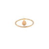 Ashley Gold Sterling Silver Gold Plated CZ Teardrop Charm Band Ring