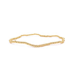 Ashley Gold Stainless Steel Gold Plated Ball Beaded Stretch Bracelet