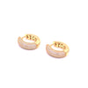 Ashley Gold Sterling Silver Gold Plated Bead Set CZ Hoop Earrings