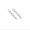 Ashley Gold Sterling Silver 6 Circle Drop Design CZ Earrings